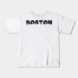 Boston Cityscape Letters Kids T-Shirt